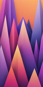 An artwork with Buttress shapes using purple and papayawhip gradient colors. Generative AI.