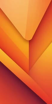 An artwork with Asymmetrical shapes using orange and peru gradient colors. Generative AI.