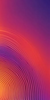 An artwork with Radial shapes using purple and tomato gradient colors. Generative AI.