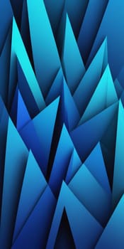 An artwork with Buttress shapes using blue and cadetblue gradient colors. Generative AI.