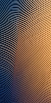 An artwork with Ribbed shapes using navy and tan gradient colors. Generative AI.