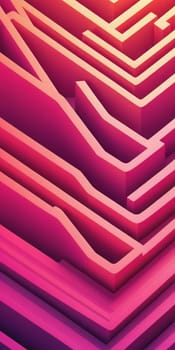 An artwork with Labyrinth shapes using fuchsia and papayawhip gradient colors. Generative AI.