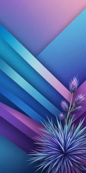An artwork with Layered shapes using blue and thistle gradient colors. Generative AI.