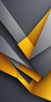 An artwork with Asymmetrical shapes using gray and darkgoldenrod gradient colors. Generative AI.