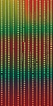 An artwork with Beaded shapes using red and palegreen gradient colors. Generative AI.