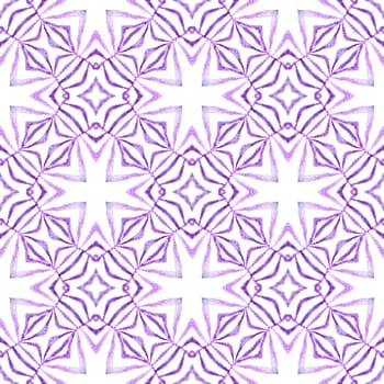 Repeating striped hand drawn border. Purple divine boho chic summer design. Textile ready popular print, swimwear fabric, wallpaper, wrapping. Striped hand drawn design.