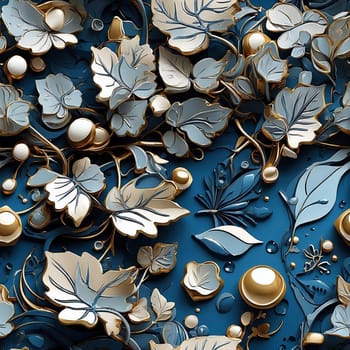 A detailed view of multiple metallic flowers arranged closely together, forming a captivating pattern.