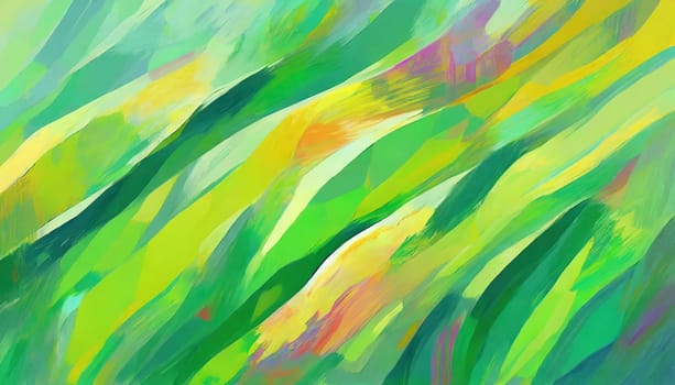 Abstract and ecological background filled with wide green lines, AI generated