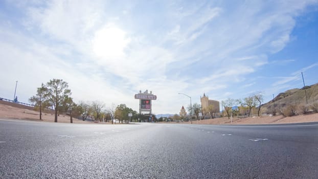 Primm, Nevada, USA-December 3, 2022-During the day, driving on the streets of Primm near the lively casinos offers a glimpse into the exciting atmosphere of this bustling entertainment destination.