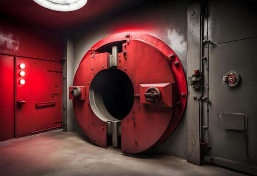 Round machine or bunker door