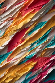 A vibrant and diverse close up image capturing the beauty of a multicolored paper background.
