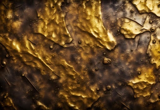 golden metal rough surface