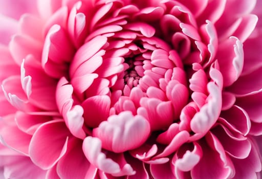 Pink flower bud petals close-up. Ai generated