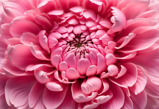 Pink flower bud petals close-up. Ai generated