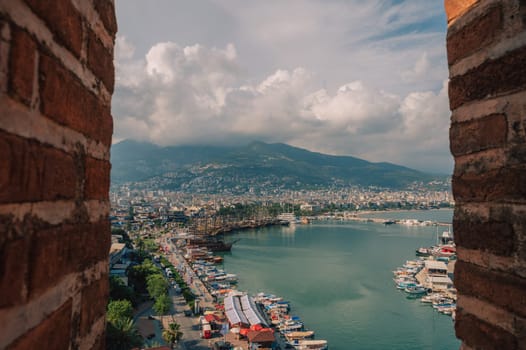 Alanya city, Turkey, view from red tower (kizil kule)