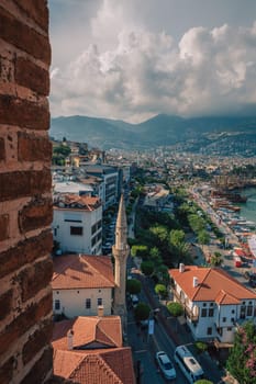Alanya city, Turkey, view from red tower (kizil kule)
