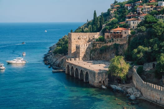 Alanya city, Turkey, view from red tower (kizil kule)