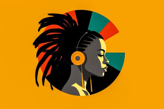 Engage with a vibrant cartoon girl sporting dreadlocks, embodying the spirit of World Afro Day in a lively and inclusive logo design.