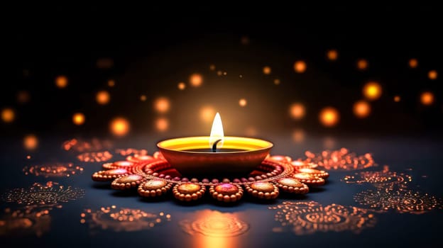 Illuminate your Diwali celebration with the warm glow of traditional diya lamps, symbolizing the triumph of light over darkness and spreading joy and hope.