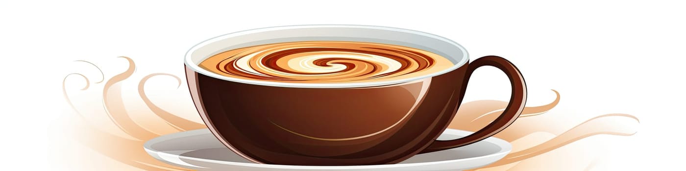 Cup of coffee isolated on a white background