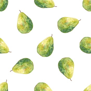 Watercolor guava fruit seamless pattern on white background for fabric, textile, wrapping, branding, scrapbook