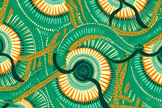 Seamless African pattern featuring intricate ethnic and tribal motifs. Perfect for textiles, wallpapers, and design projects with a cultural flair.