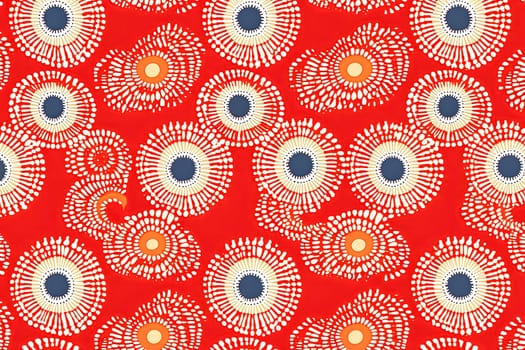 Bold and captivating, this abstract pattern in native African style mesmerizes with its intricate designs and vibrant colors, reflecting the rich cultural heritage.