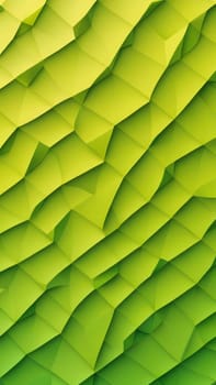 A gradient wallpaper with Tessellated shapes using lime and chartreuse gradient colors. Generative AI.