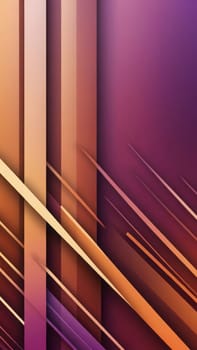 A gradient wallpaper with Striped shapes using purple and brown gradient colors. Generative AI.