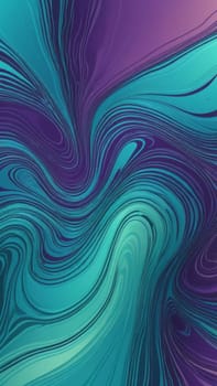 A gradient wallpaper with Marbled shapes using purple and teal gradient colors. Generative AI.