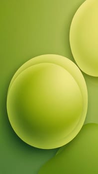 A gradient wallpaper with Globular shapes using olive and lawngreen gradient colors. Generative AI.
