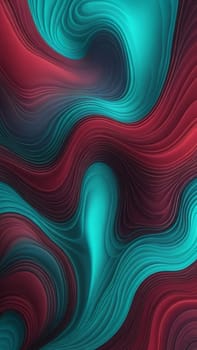 A gradient wallpaper with Amorphous shapes using maroon and mediumturquoise gradient colors. Generative AI.