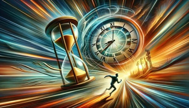 Dynamic Visual of Time Constraints with Hourglass and Clock.