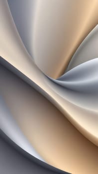 A gradient wallpaper with Freeform shapes using silver and bisque gradient colors. Generative AI.