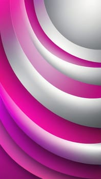 A gradient wallpaper with Ellipsoidal shapes using silver and magenta gradient colors. Generative AI.