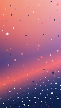 A gradient wallpaper with Dotted shapes using navy and coral gradient colors. Generative AI.