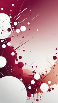 A gradient wallpaper with Splattered shapes using maroon and ghostwhite gradient colors. Generative AI.