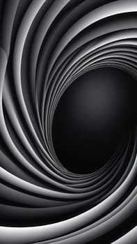 A gradient wallpaper with Toroidal shapes using black and gray gradient colors. Generative AI.