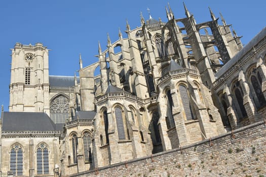 Roman and gothic cathedral of Saint Julien at Le mans Sarthe, Pays de la Loire