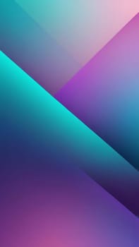 A gradient wallpaper with Rectilinear shapes using teal and purple gradient colors. Generative AI.