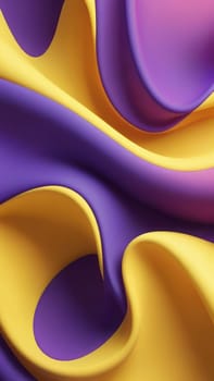 A gradient wallpaper with Distorted shapes using purple and lemonchiffon gradient colors. Generative AI.