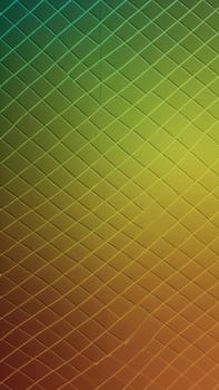 A gradient wallpaper with Grid shapes using green and brown gradient colors. Generative AI.