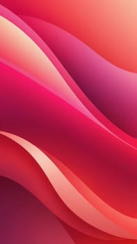 A gradient wallpaper with Layered shapes using red and hotpink gradient colors. Generative AI.