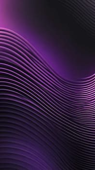 A gradient wallpaper with Fluted shapes using black and purple gradient colors. Generative AI.