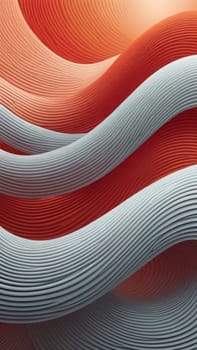A gradient wallpaper with Coiled shapes using silver and firebrick gradient colors. Generative AI.