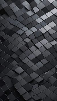 A gradient wallpaper with Pentagonal shapes using black and lightslategrey gradient colors. Generative AI.