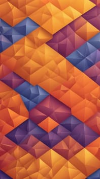 A gradient wallpaper with Tessellated shapes using orange and thistle gradient colors. Generative AI.