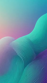 A gradient wallpaper with Ribbed shapes using teal and thistle gradient colors. Generative AI.