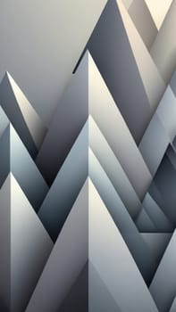 A gradient wallpaper with Pyramidal shapes using gray and lightslategray gradient colors. Generative AI.