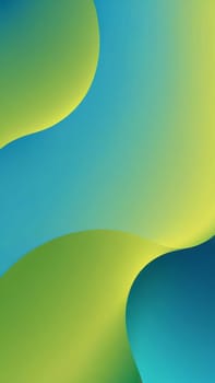 A gradient wallpaper with Parabolic shapes using lime and lightskyblue gradient colors. Generative AI.